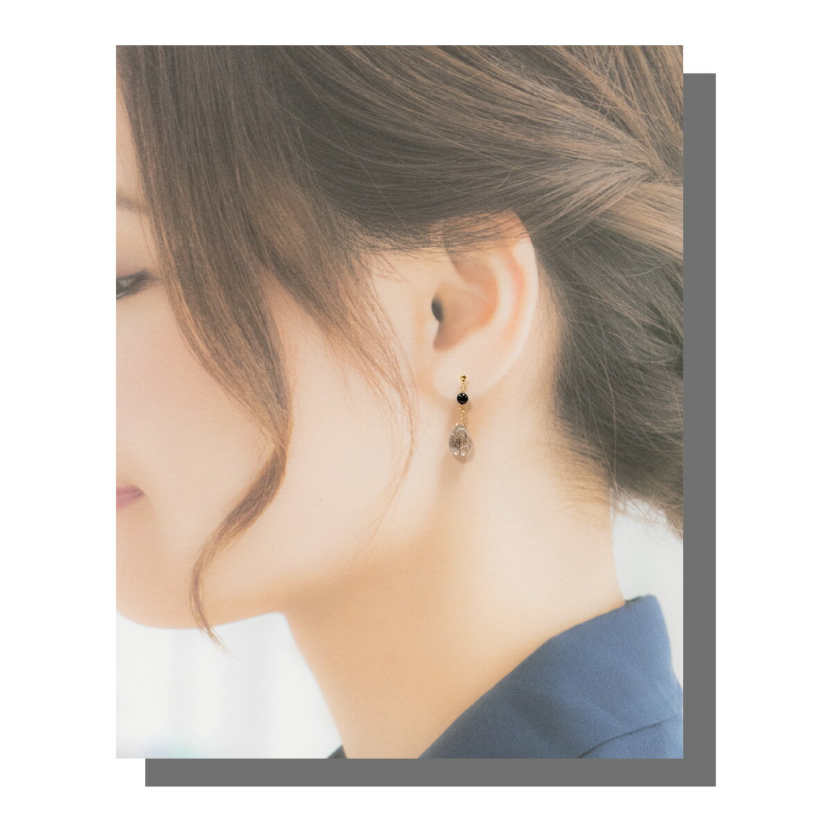 楽天市場】23%OFF k18 ブラックルチル ピアス ブラック 黒 ルチル