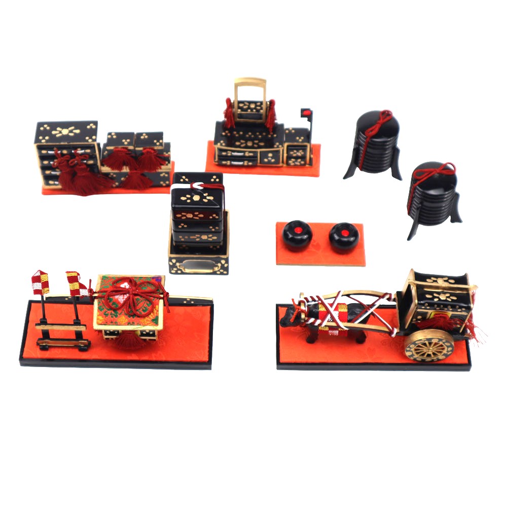 楽天市場】雛人形用道具セット 【12号 木目込7セット】 雛道具 小型