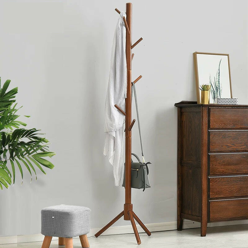 楽天市場】木製コートハンガー コートラック自立式コートツリー フック