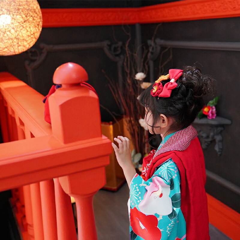 楽天市場】七五三 着物 3歳 販売 女の子 おしゃれ 「 椿(つばき