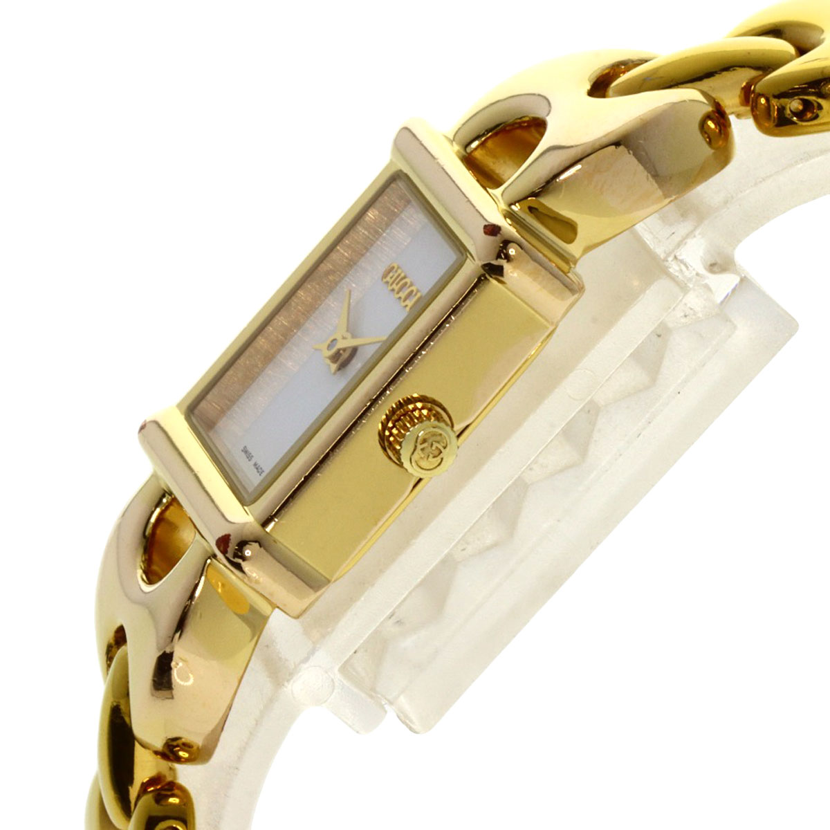 楽天市場】グッチ 1800L スクエアフェイス 腕時計 GP/GP レディース