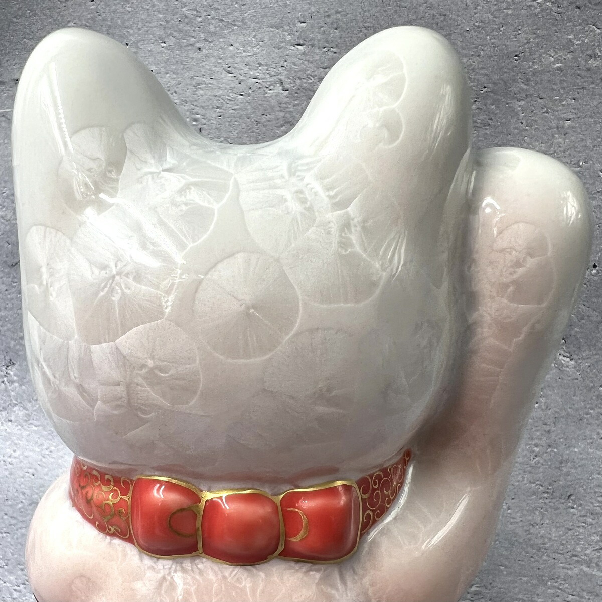 楽天市場】京焼 清水焼 陶あん 花結晶 招き猫(大サイズ） 桃白 招福