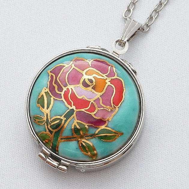 楽天市場】【UncleZ】 七宝焼き ルーペ付ペンダント ミニバラ : 京の恵み