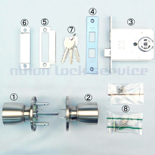 楽天市場】MIWA 鍵 ノブ ドアノブ 鍵付き U9-HMD-1 ケース・ノブセット