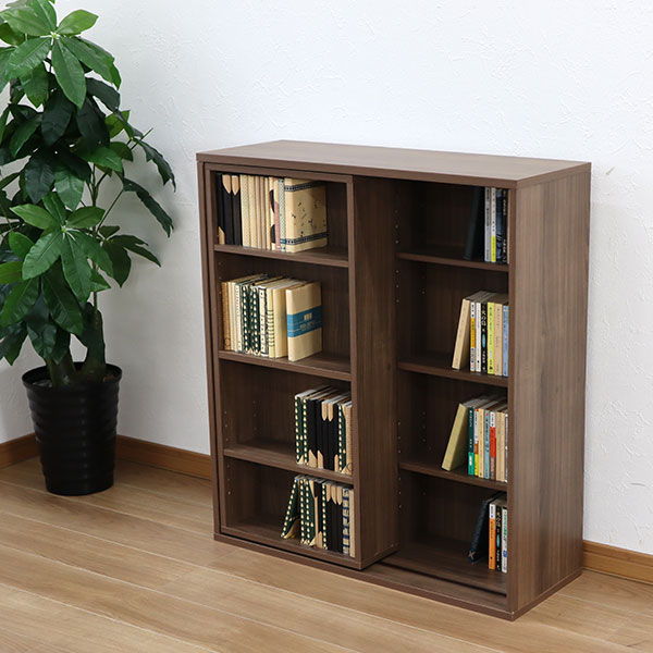 楽天市場】本棚 スライド スライドブックラック スライド本棚 スライド