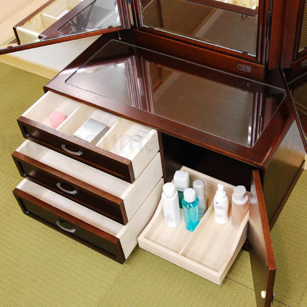 楽天市場】YK428 古代 KODAI 民芸家具 シリーズ 23本三面座鏡 鏡台