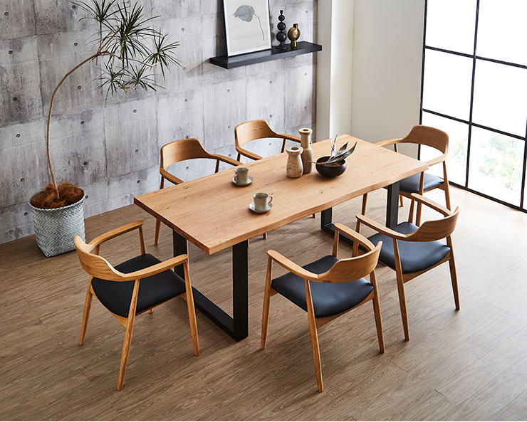 楽天市場】ダイニングテーブル ダイニング7点セット コラボ 幅185