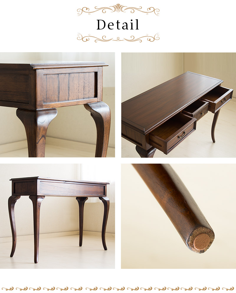楽天市場】コンソールテーブル 幅107cm ヨーロピアン風アンティーク調