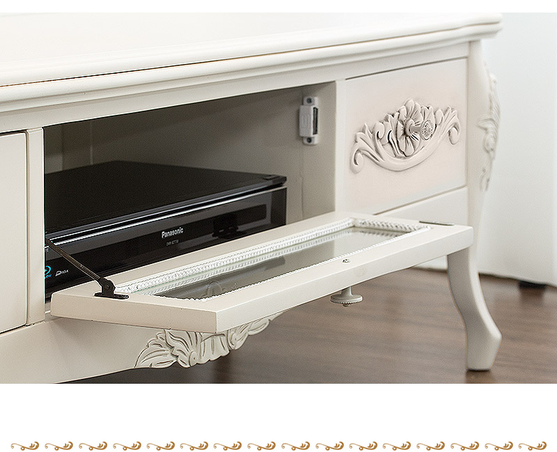 楽天市場】テレビ台 アンティーク 完成品 おしゃれ 白 テレビボード 猫