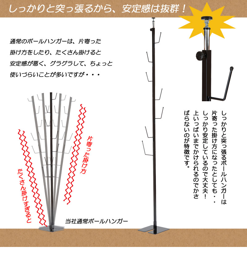 楽天市場】ポールハンガーBタイプ ツリー型 : 家具ドキッ！