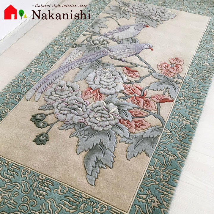 楽天市場】中国 手織り緞通(段通)「春山如笑」・約1畳用・絨毯