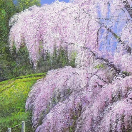 楽天市場】絵画 油絵 三春滝桜 （木村由記夫） 送料無料 【肉筆