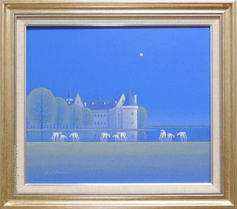 楽天市場】絵画 油絵 水辺の城 (松浦敬文) 送料無料 【肉筆】【油絵