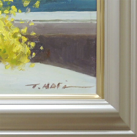 楽天市場】絵画 油絵 ミモザ （堀哲夫） 送料無料 【肉筆】【油絵