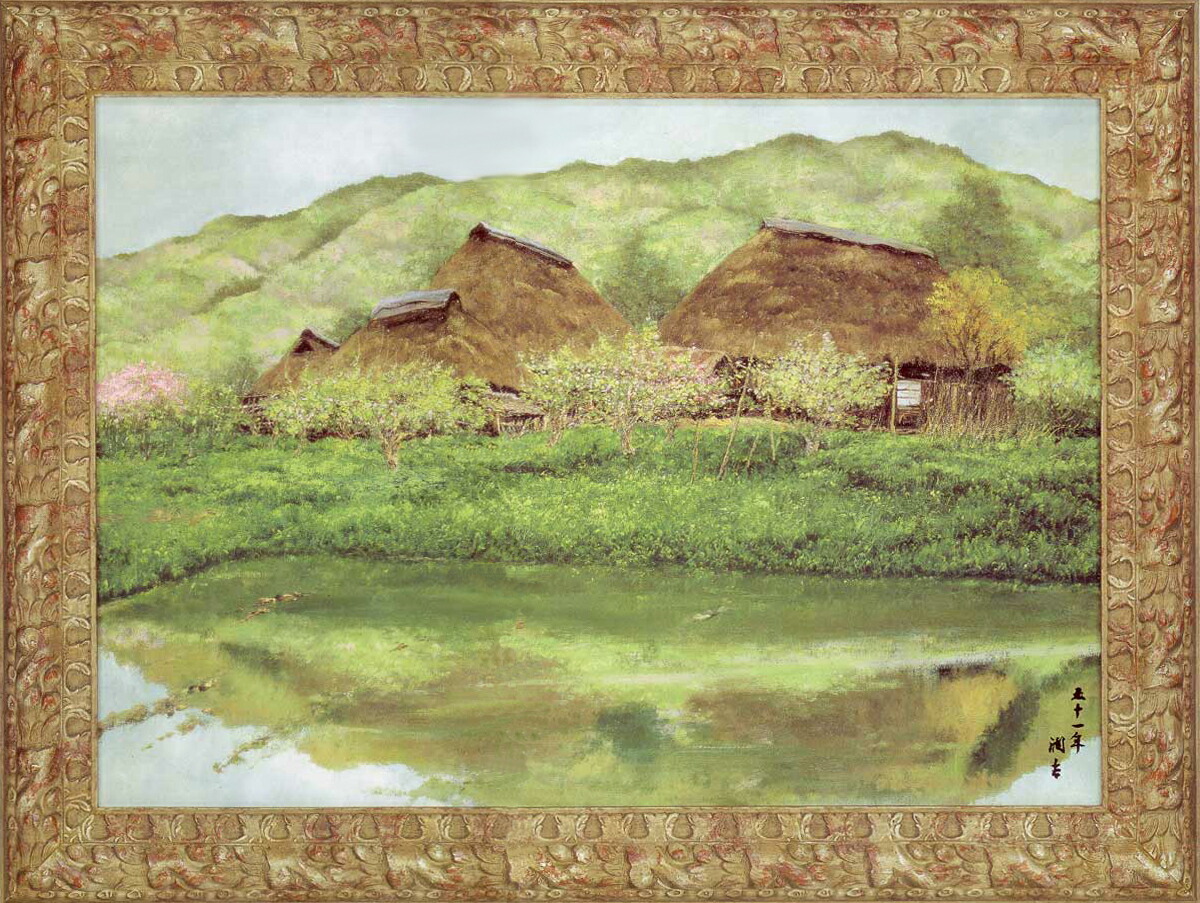 楽天市場】向井潤吉 絵画 春映 送料無料 【複製】【美術印刷】【巨匠