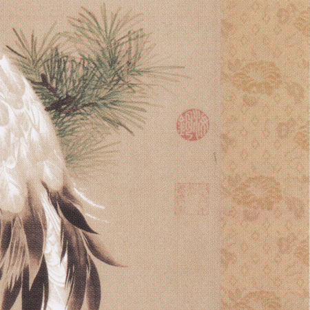 楽天市場】伊藤若冲 掛け軸 白鶴図（双幅・左） 松に鶴 送料無料