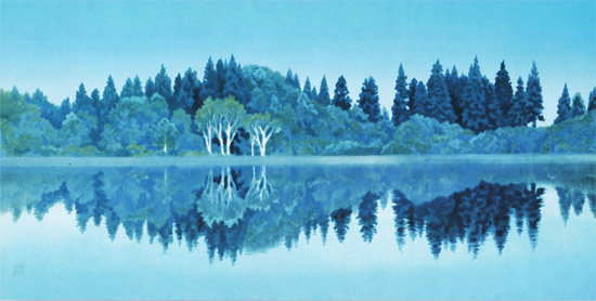 楽天市場】東山魁夷 絵画 静映 送料無料 【複製】【美術印刷】【巨匠