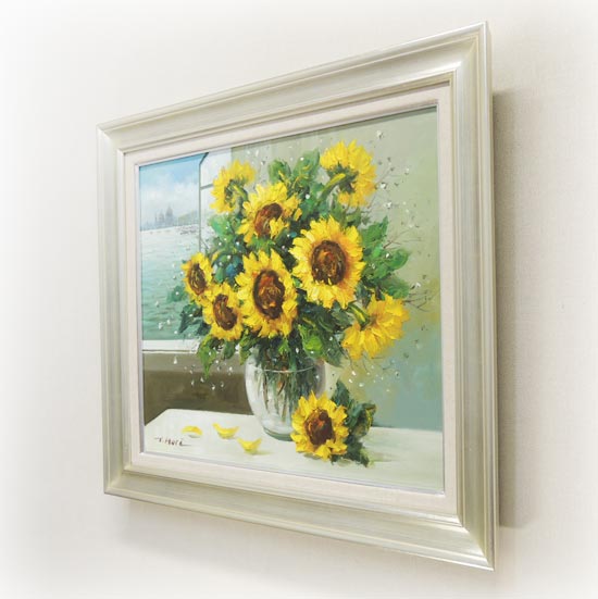 楽天市場】絵画 油絵 ひまわり F30号 （堀哲夫） 送料無料 【肉筆