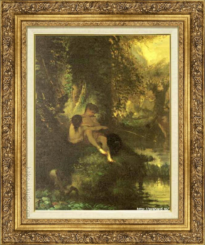 楽天市場】ミレー 絵画 ダフニスとクロエ P10号 送料無料 【複製