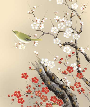 楽天市場】掛け軸 梅に鶯 (清水玄澄) 送料無料 掛軸 : 掛け軸・絵画の