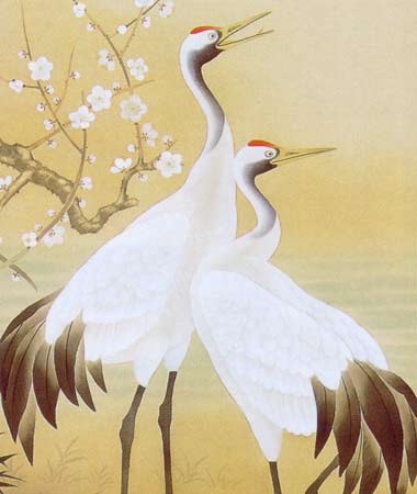 楽天市場】掛け軸 松竹梅鶴亀 (浅野寿峰) 送料無料 【掛軸】【一間床