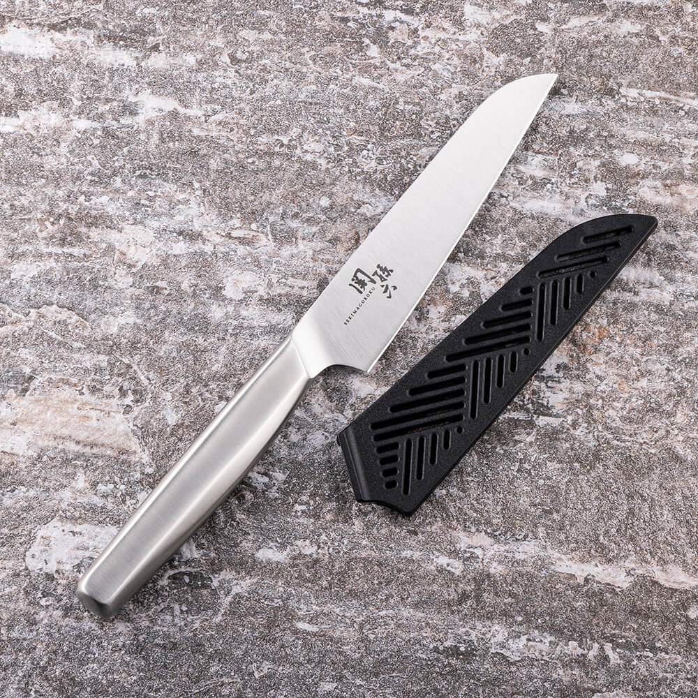 楽天市場】関孫六 オールステンレスコンパクトナイフ サヤ付き 貝印 食