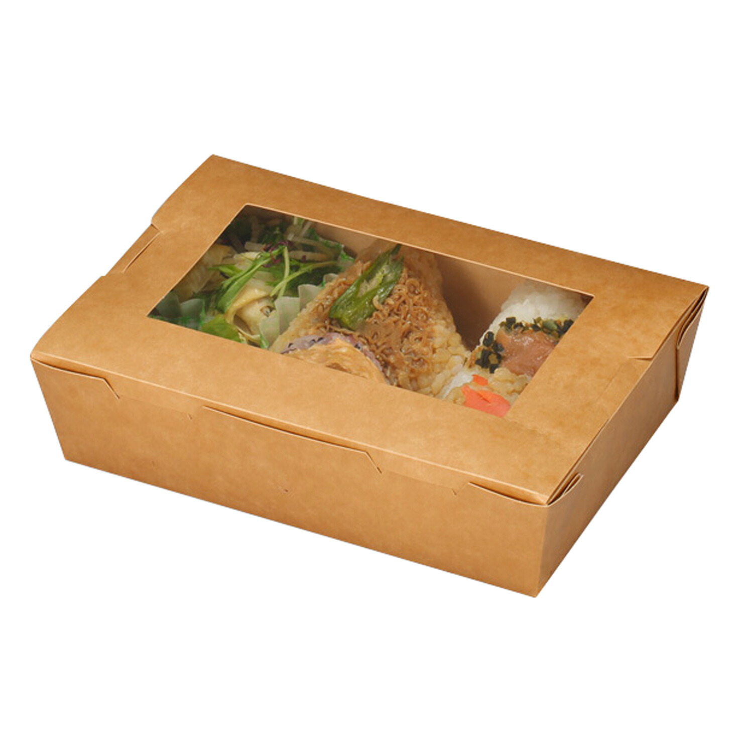 楽天市場】(規格変更)窓付きランチボックス(M) クラフト 入数 : 50