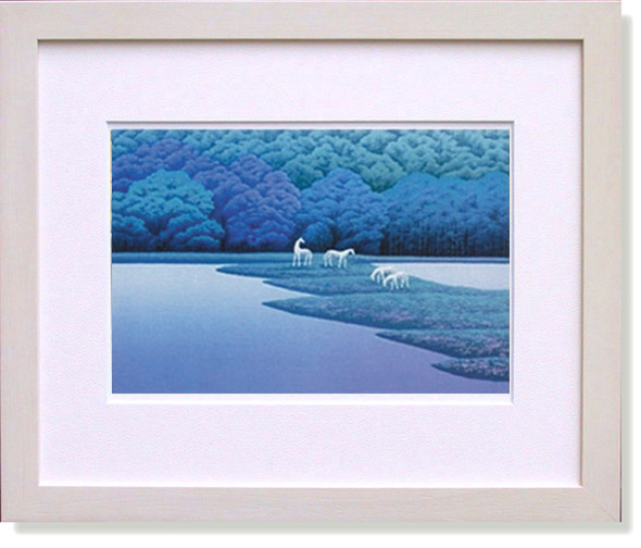 楽天市場】国武久巳・水辺の馬たち（アート・複製画） : 絵画生活