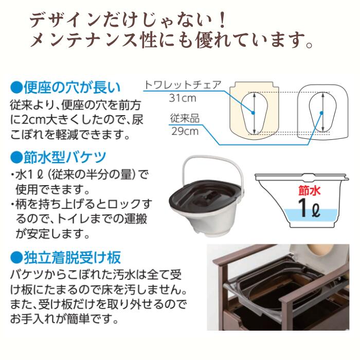 楽天市場】介護用 家具調ポータブルトイレ 安寿 トワレットチェア 品番
