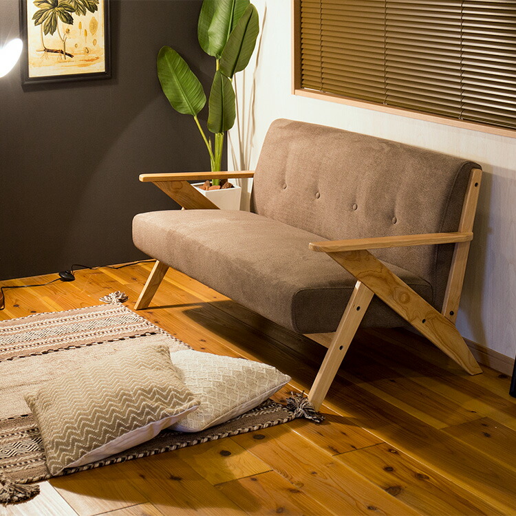 楽天市場】ファブリック ソファ 2人掛け スラッシュ【ソファー