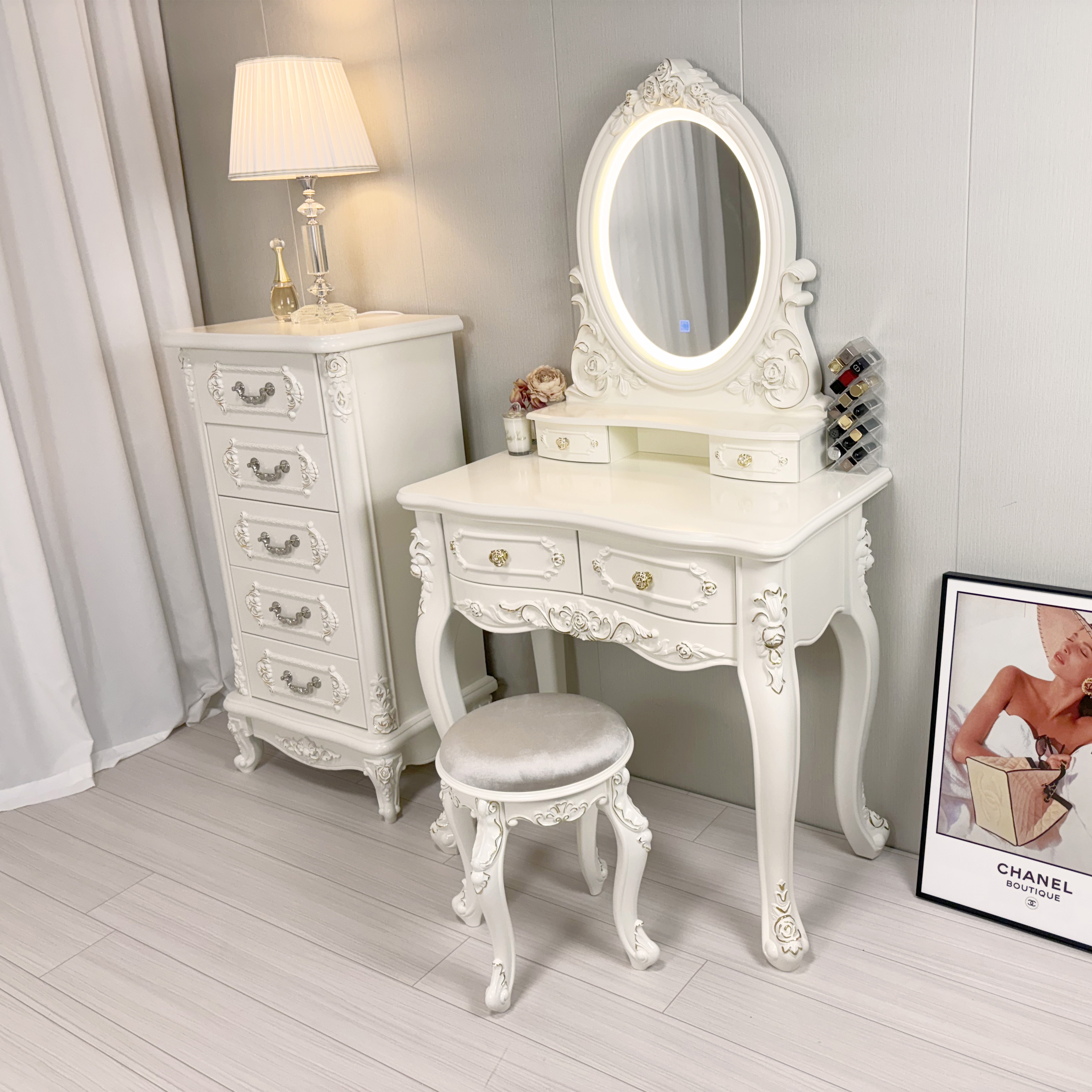 楽天市場】20時～ポイントアップ ドレッサー おしゃれ アンティーク風