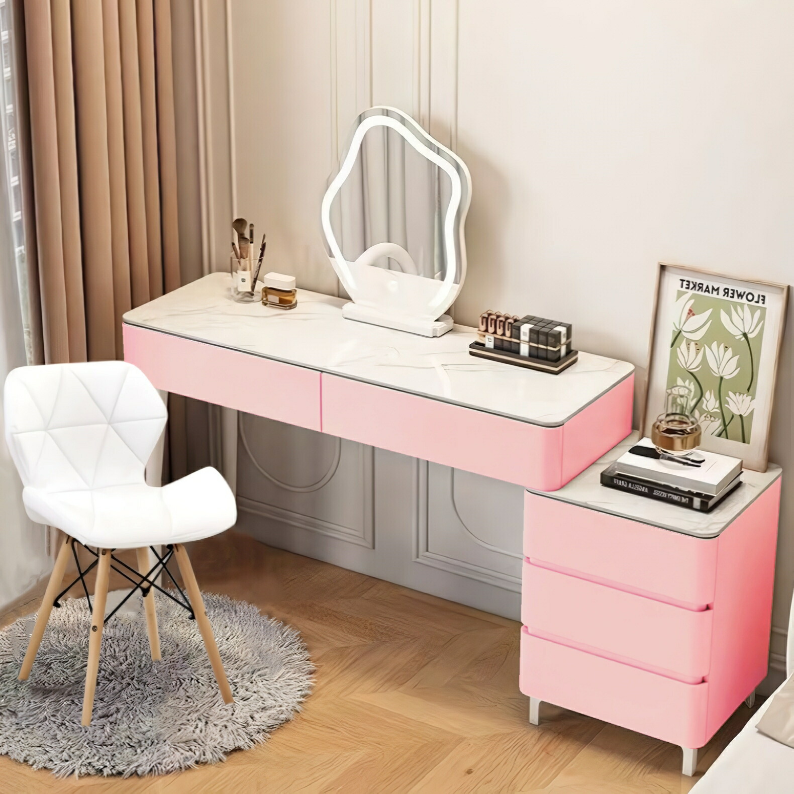 楽天市場】スーパーSALE期間限定クーポン 鏡台 ドレッサー 女優ミラー