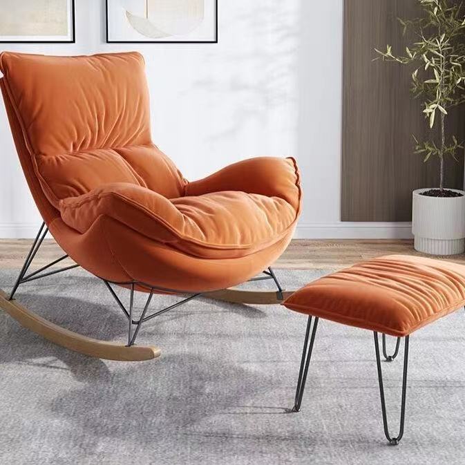 楽天市場】大きいロッキングチェア オットマン付き2点セット 北欧
