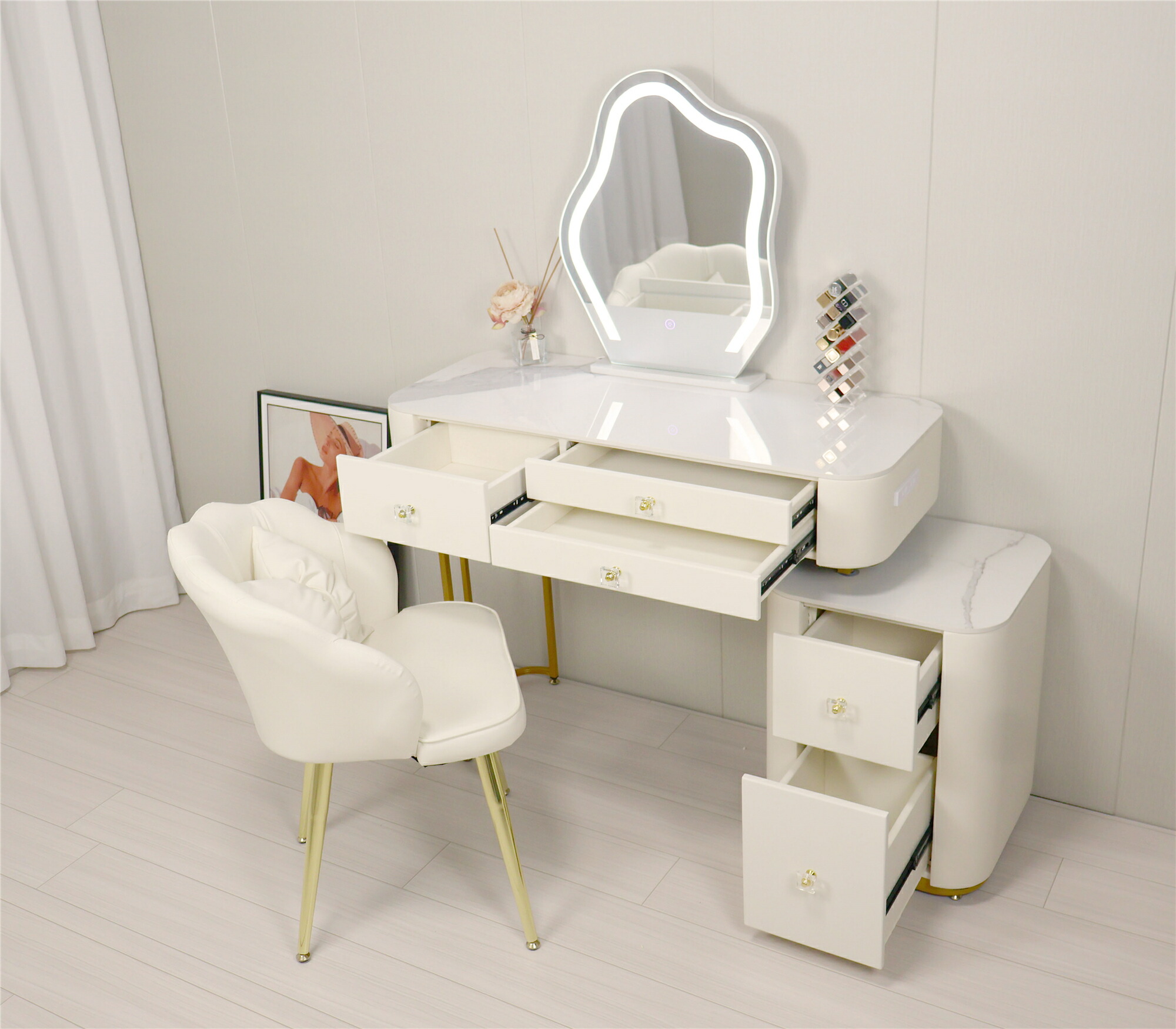 楽天市場】20時～ポイントアップ 化粧台 ドレッサー おしゃれ 引き出し