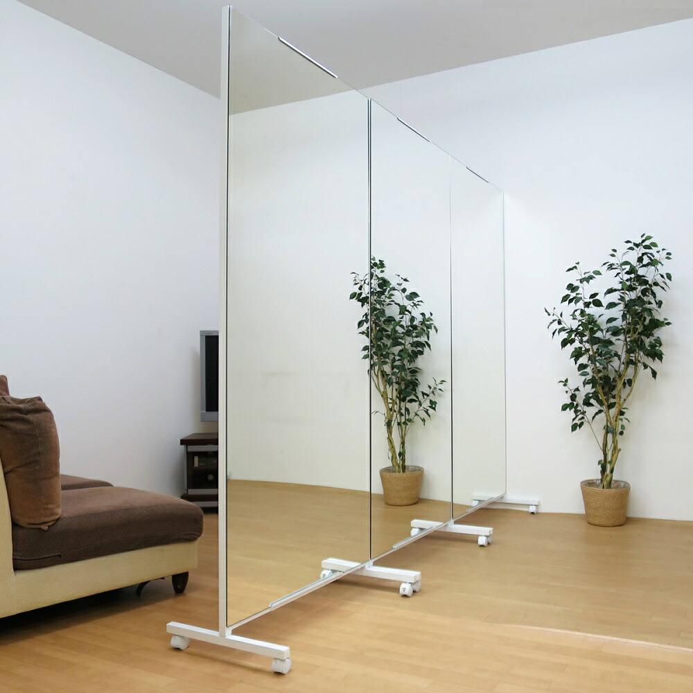 楽天市場】【製造メーカー運営ショップ】キャスター付き 大型ミラー 幅