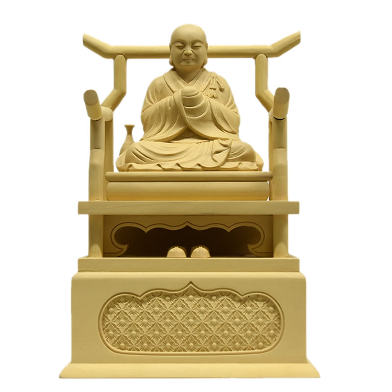 楽天市場】木彫り仏像 【興教大師（覚鑁上人）】 柘植 坐2.0寸 総高