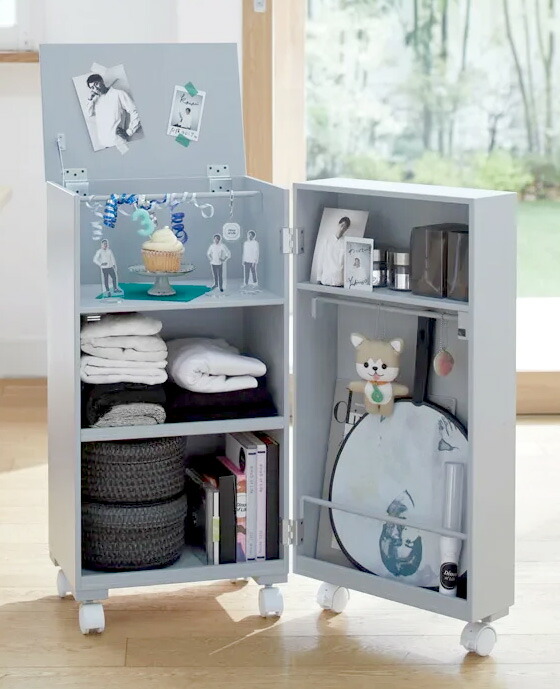 楽天市場】折りたたみ収納可能キャスター付キャビネット推し活グッズ