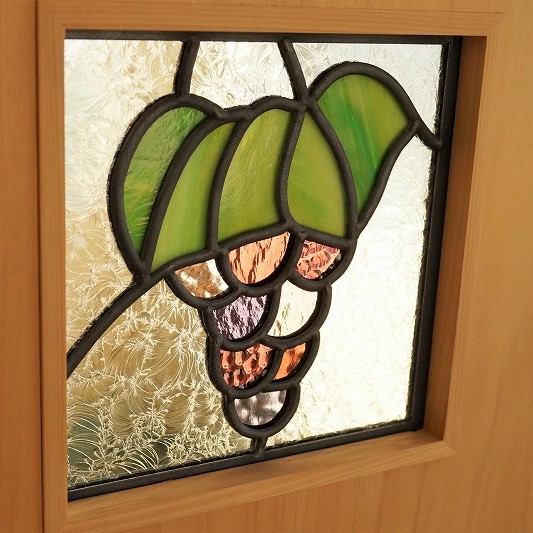 楽天市場】ステンドグラス パネル 住宅用 ブドウ 18cm×18cm【ステンド