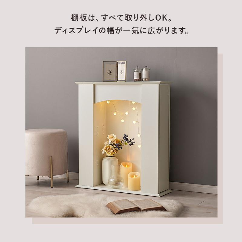 楽天市場】マントルピース 暖炉風 3段 幅70cm ディスプレイラック