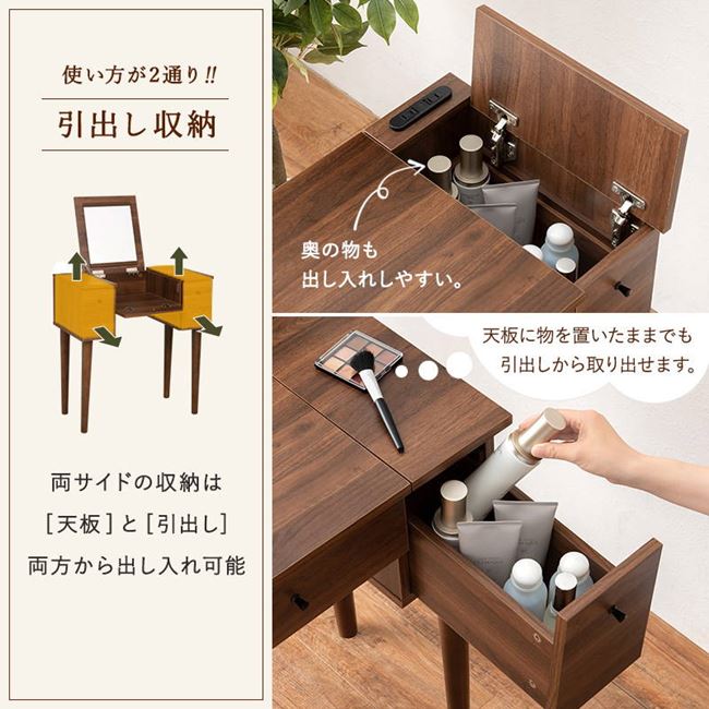 楽天市場】ドレッサーデスク スツールセット 幅69cm 机＆椅子セット 白