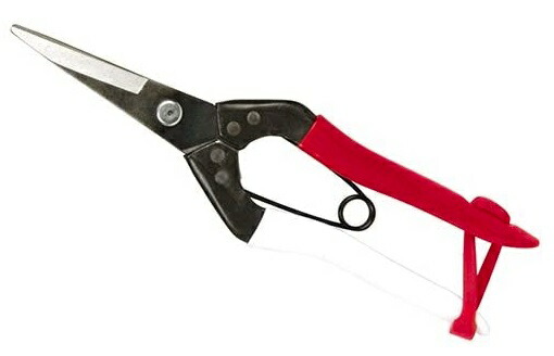 岡恒 岡恒 芽切鋏 NO.304 全長190mm 刃長45mm 重量110g グリップ：紅白