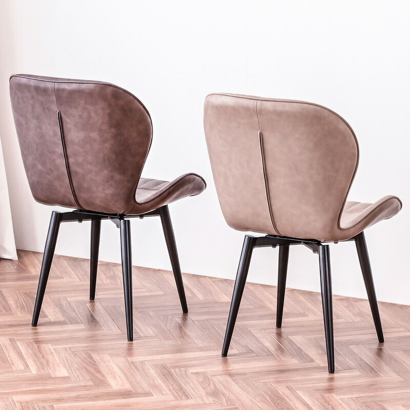 楽天市場】チェア ダイニングチェア オートターン 回転 pvc 合成皮革