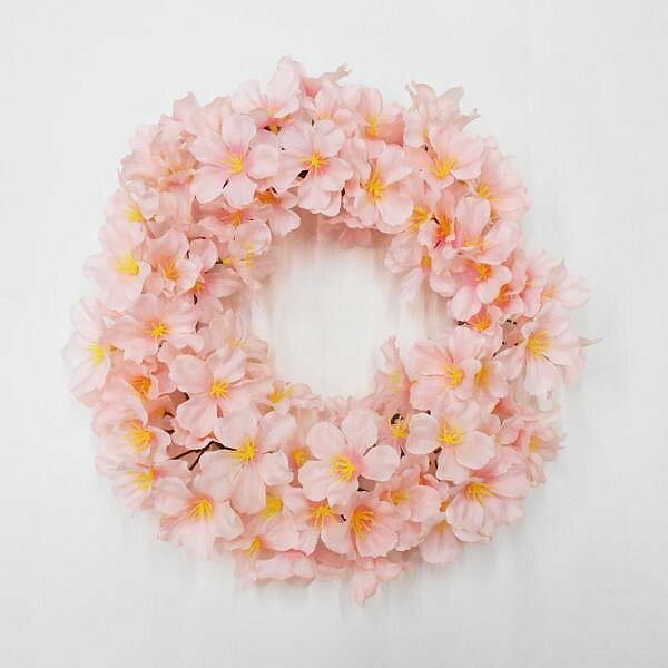 楽天市場】【造花 リース】さくらリース（桜リース・アートフラワー