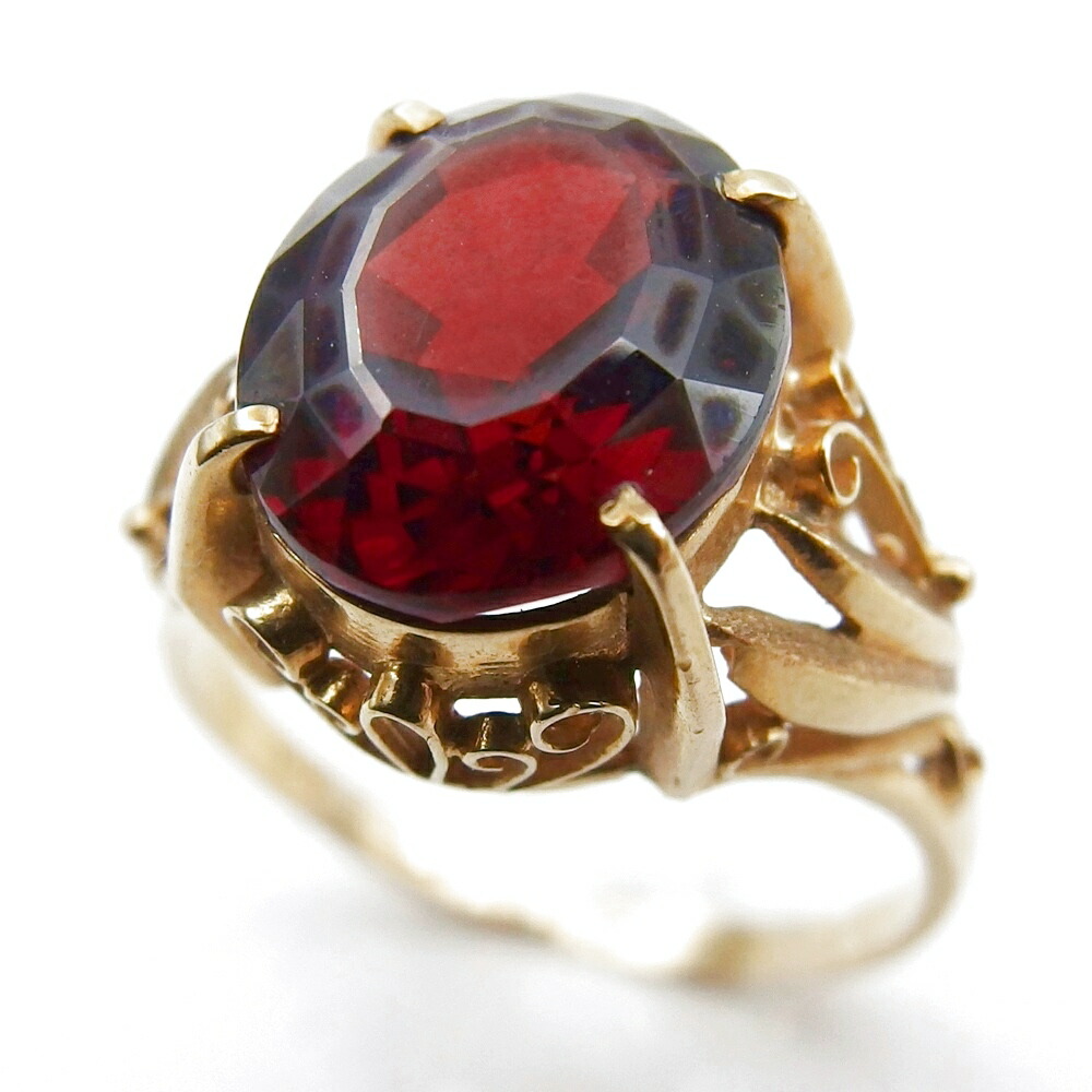 楽天市場】【中古】K18ガーネットリング 0.01ct 約3.8 約14号 指輪