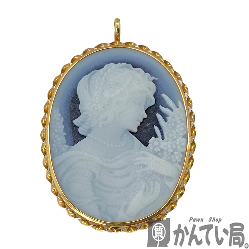 楽天市場】T【K18】カメオブローチ ペンダントトップ K18 総重量約10.8