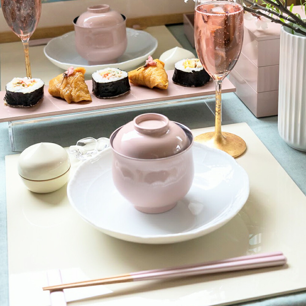 楽天市場】小吸物椀 蓋付き 日本製 お椀 百合形 8.8cm 3寸 越前漆器 汁