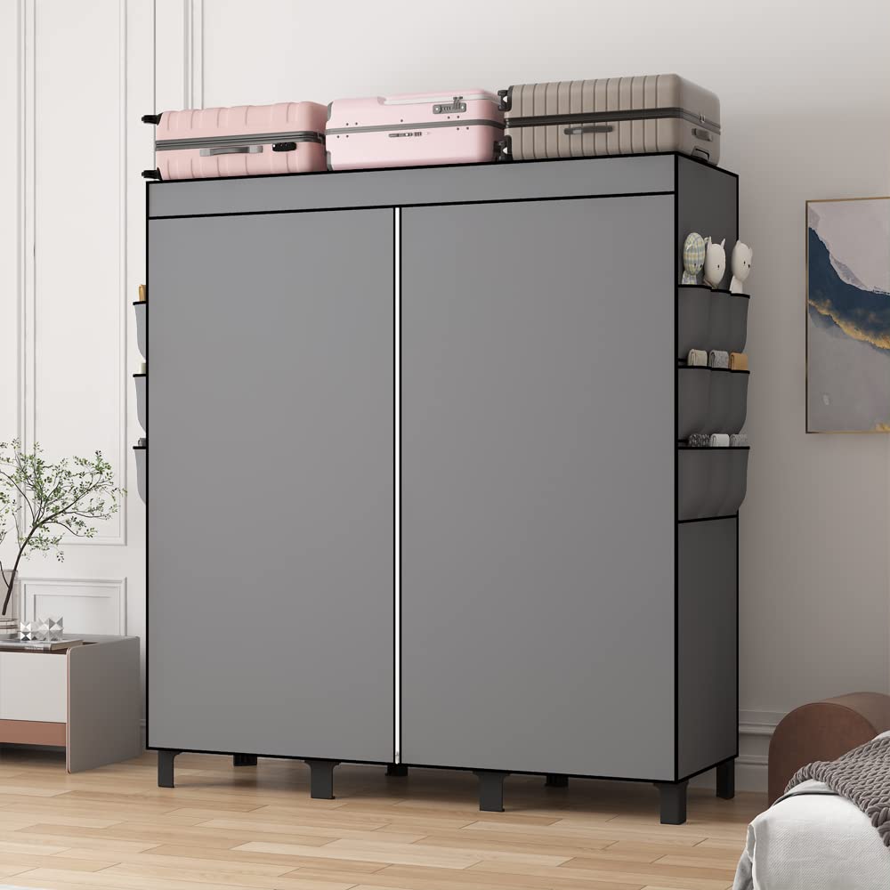 楽天市場】簡易ポータブル組立クローゼット防湿防塵防カビ不織布