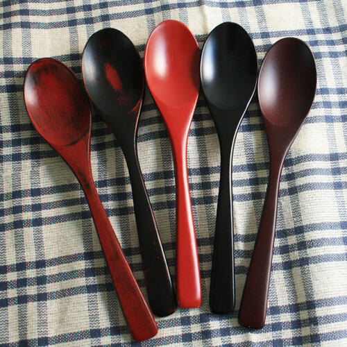 楽天市場】カレースプーン 塗り 1本 全5種 スプーン 単品 木製食器 漆