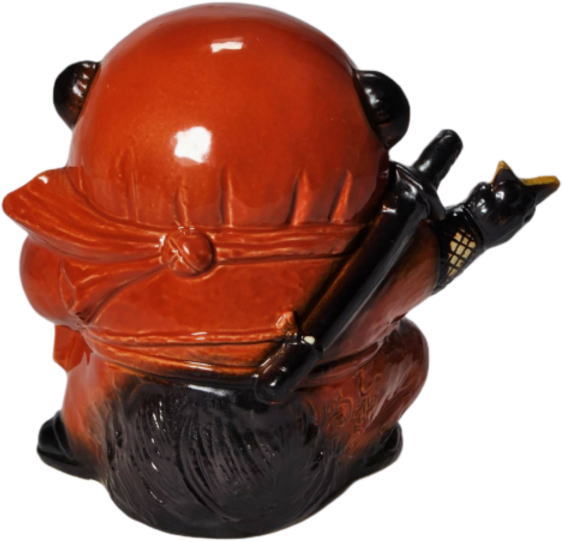 楽天市場】忍者タヌキ くノ一 （赤）（忍者たぬき・忍者狸・狸・置物