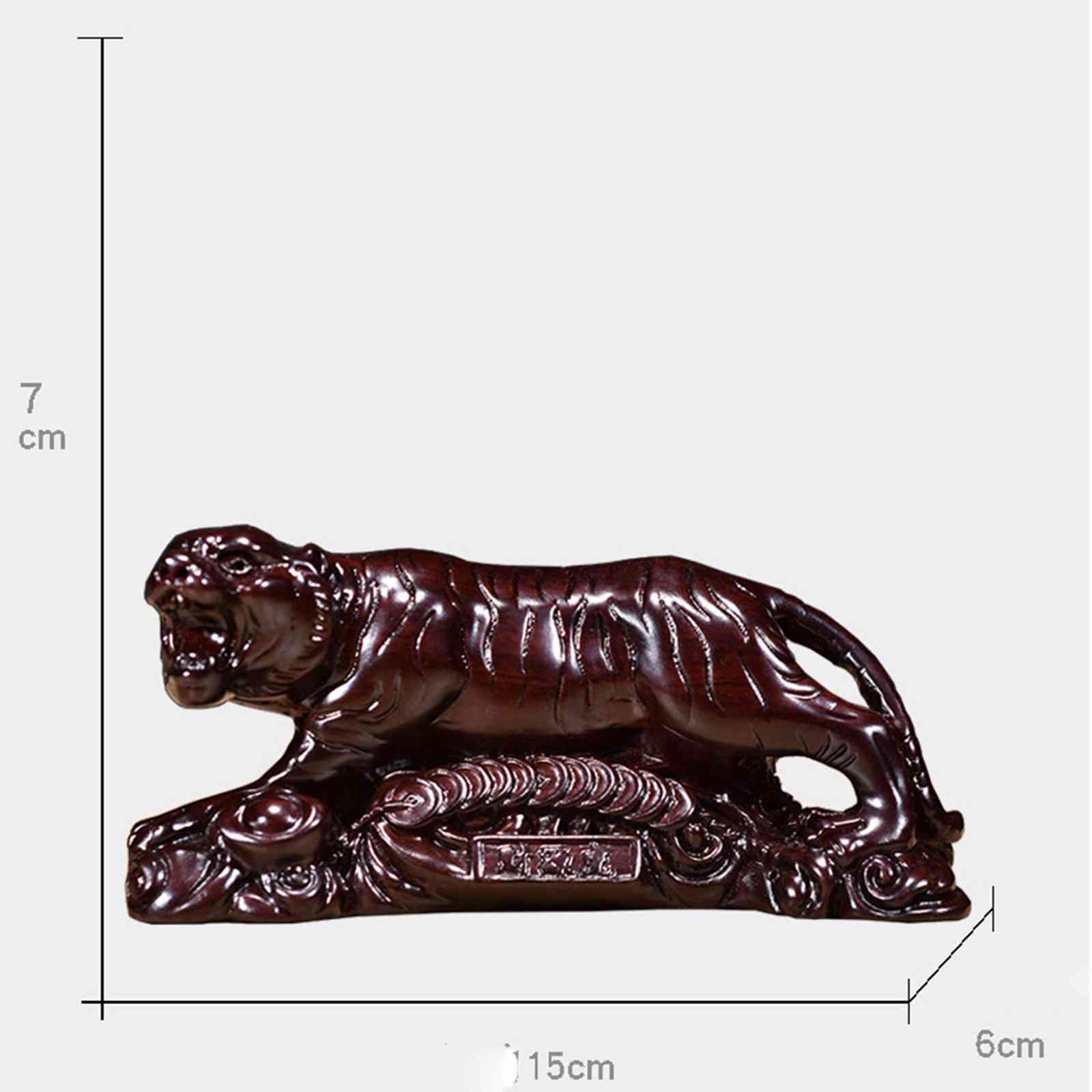 楽天市場】風水グッズ 虎の置物 木彫り 彫刻 置物 レトロな動物像 十二